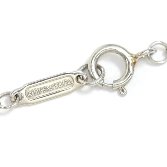 Tiffany & Co Diamond Cross Jean Schlumberger Lynn Necklace 16" Platinum 950 Auth - Picture 6 of 8